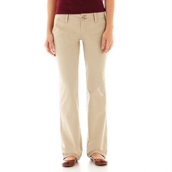 arizona bootcut khakis